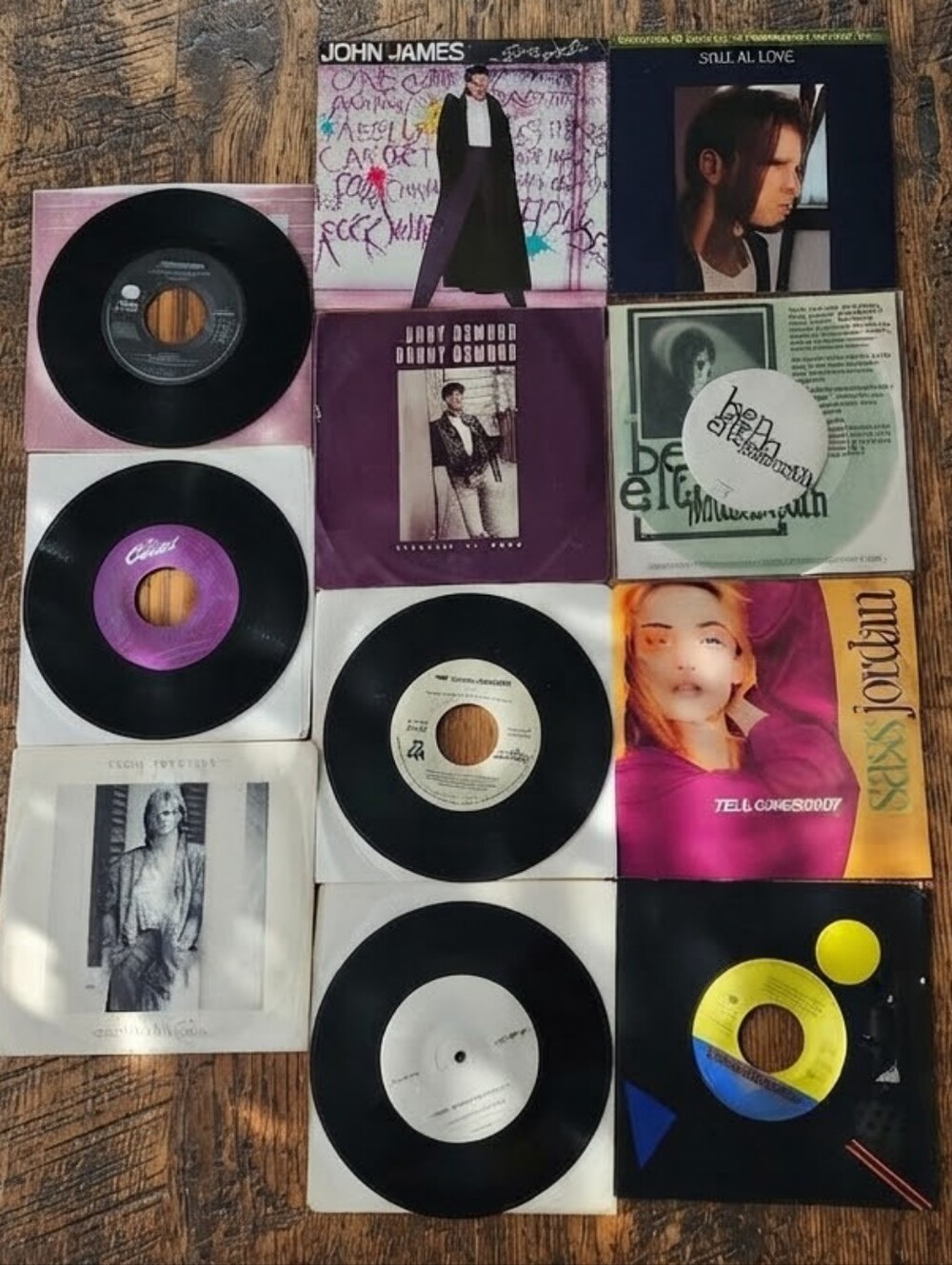 VTG 7" 45 RPM Vinyl Records Lot Of 11 - Classic Rock, Pop & New Wave